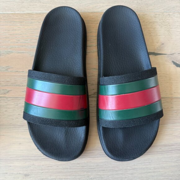 Gucci Men's Web Slide Sandal Size 43/us 10 - Picture 3 of 11